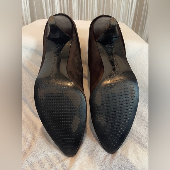 Liz Claiborne Chocolate Brown Suede Mules - Size 6 1/2 - Picture 4 of 4